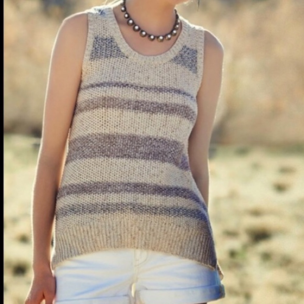 Anthro - Sparrow Cross Back Sleeveless Sweater